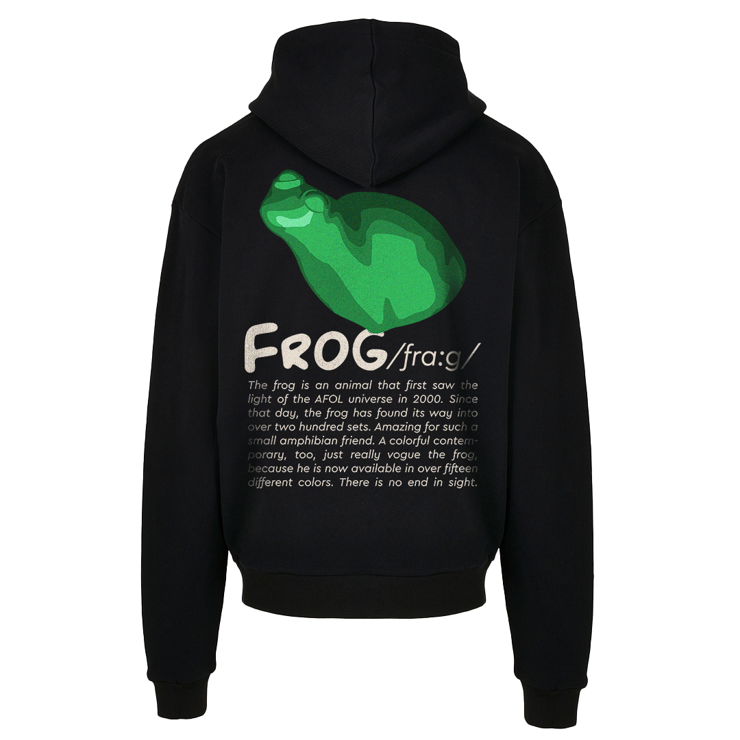 Hoodie - Frog - Black/Green